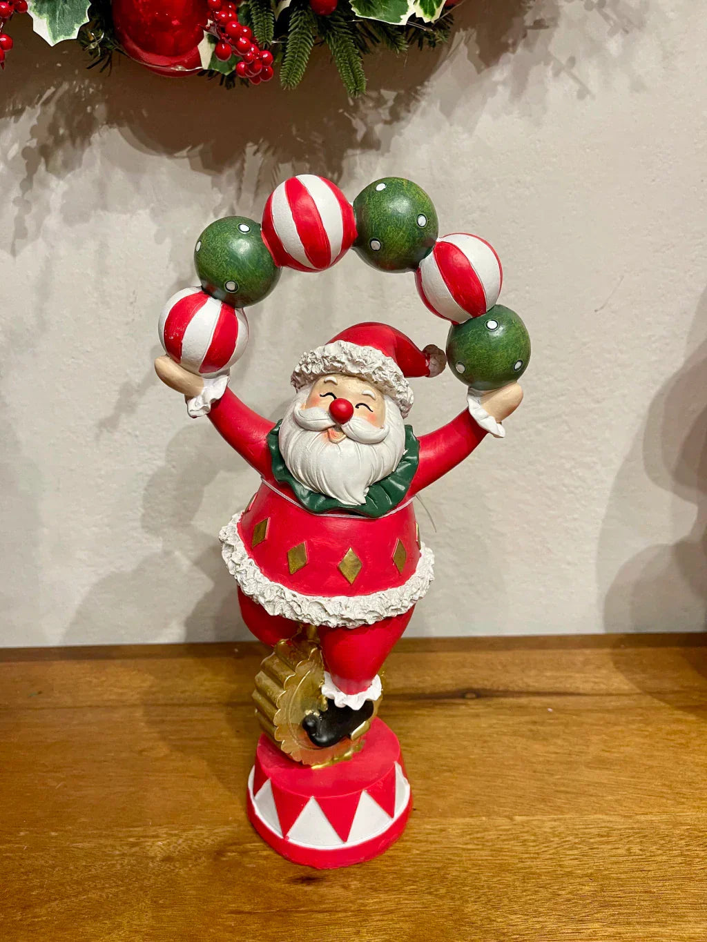 Resina natal papai noel coleção circus 28cm