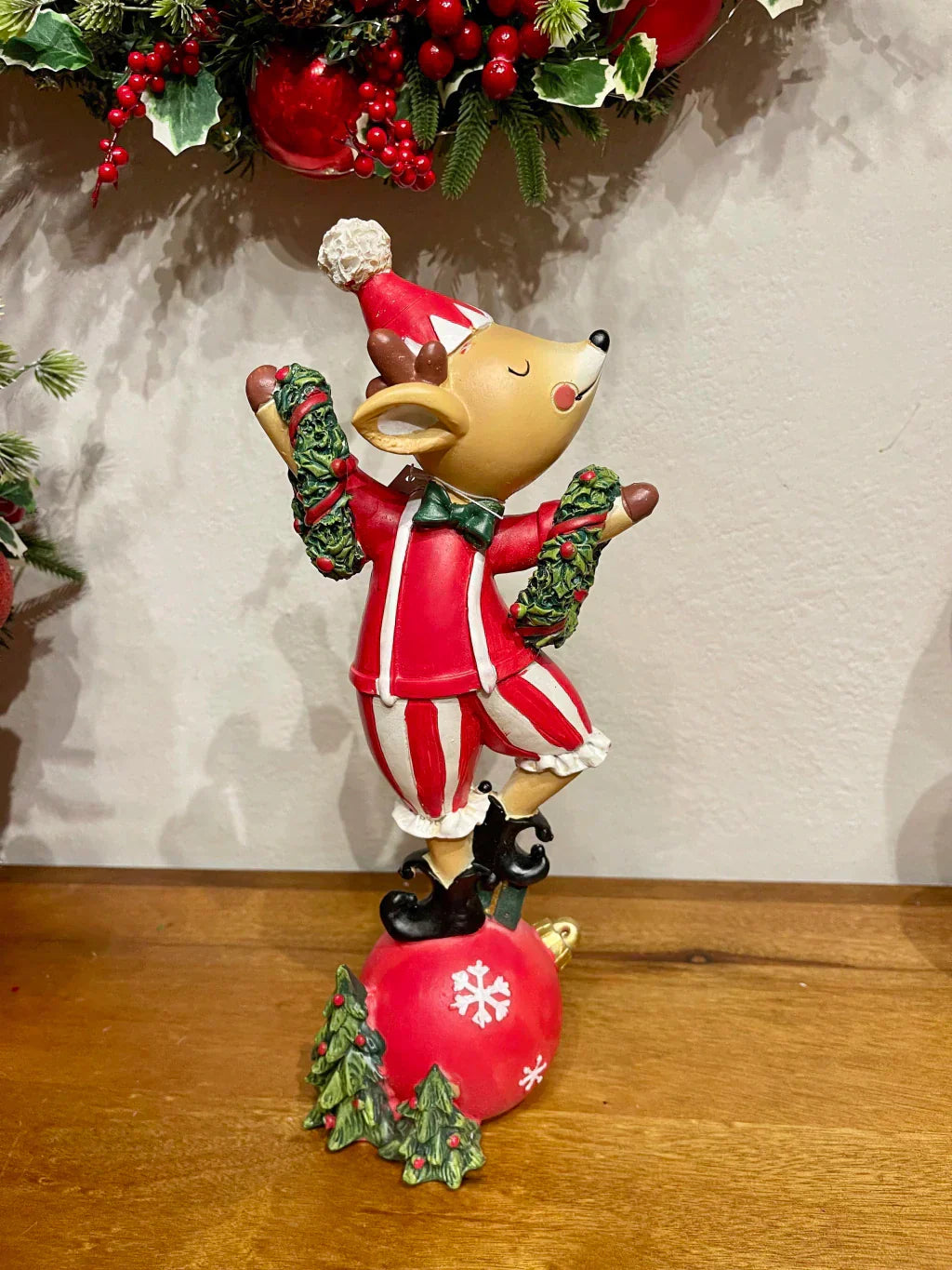 Resina rena natal coleção circus 30,5cm