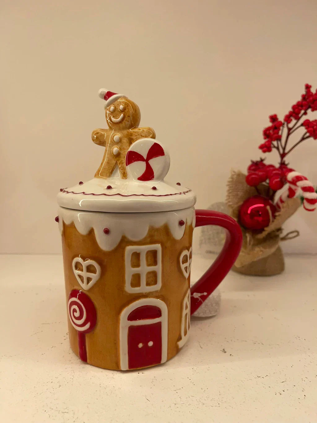 CANECA GINGERBREAD 17CM - Pré Venda