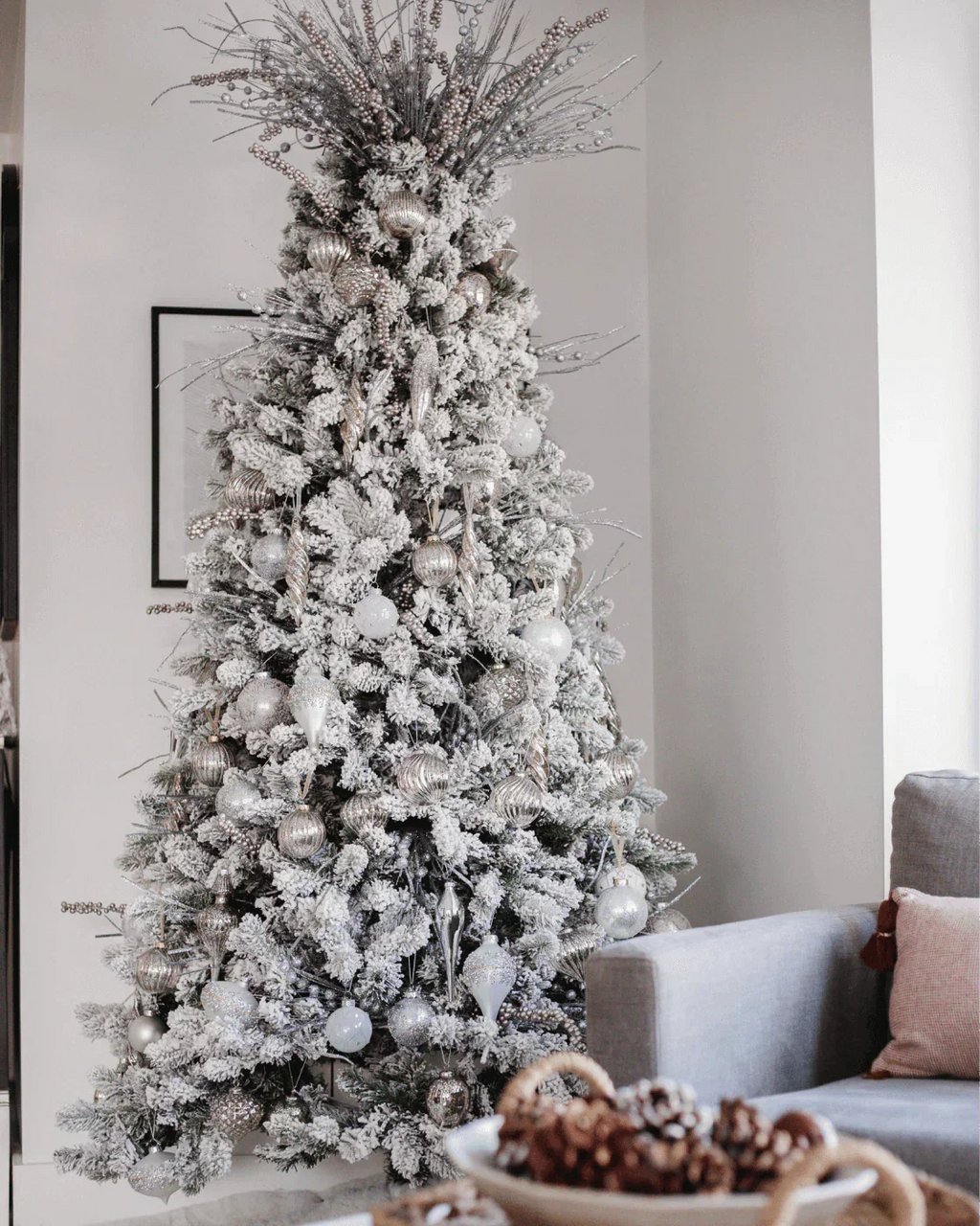 Kit 15 Enfeites De Luxo Winter Frost