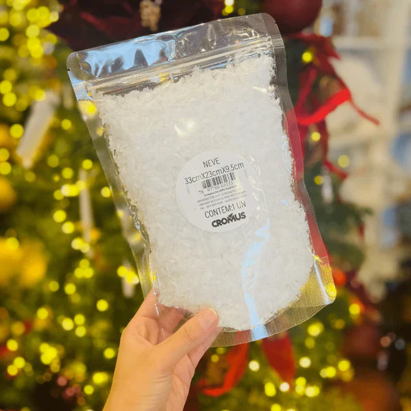 Neve Artificial Flocada Branca