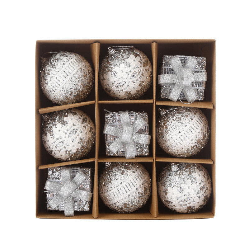 Kit 9 Peças Bolas De Natal 8CM