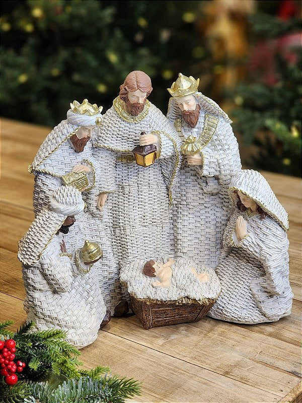 PRESÉPIO EM RESINA BRANCO