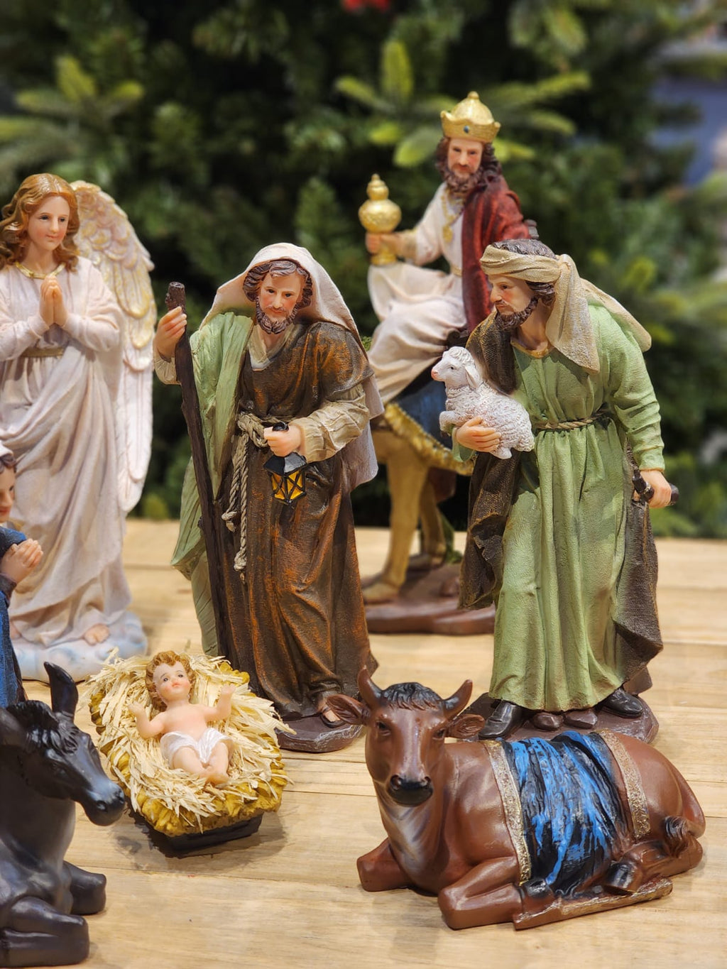 PRESÉPIO EM RESINA 11 PÇS  LUXO