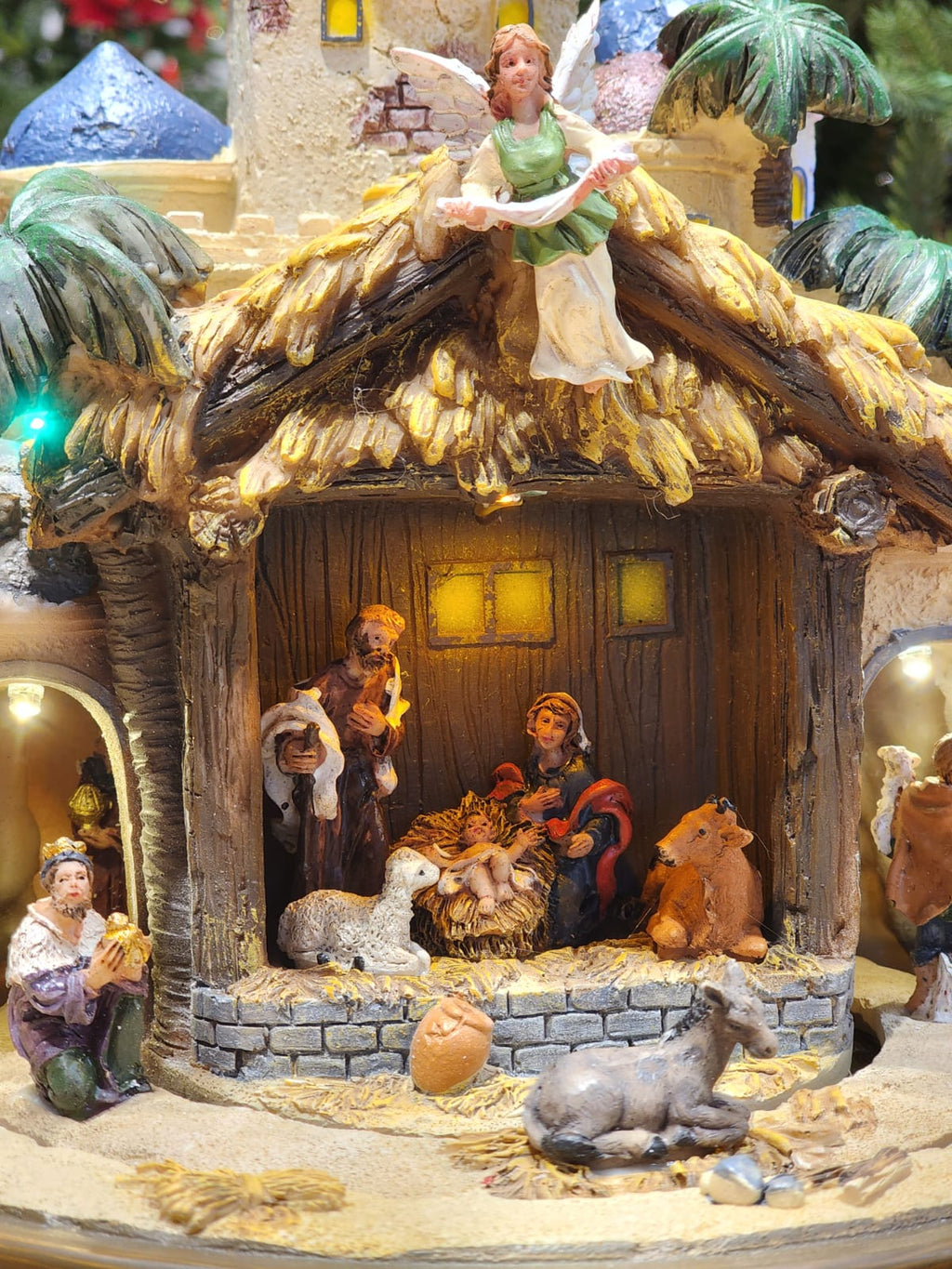 PRESÉPIO COM LUZ E MOVIMENTO CENÁRIO VILA NATALINA