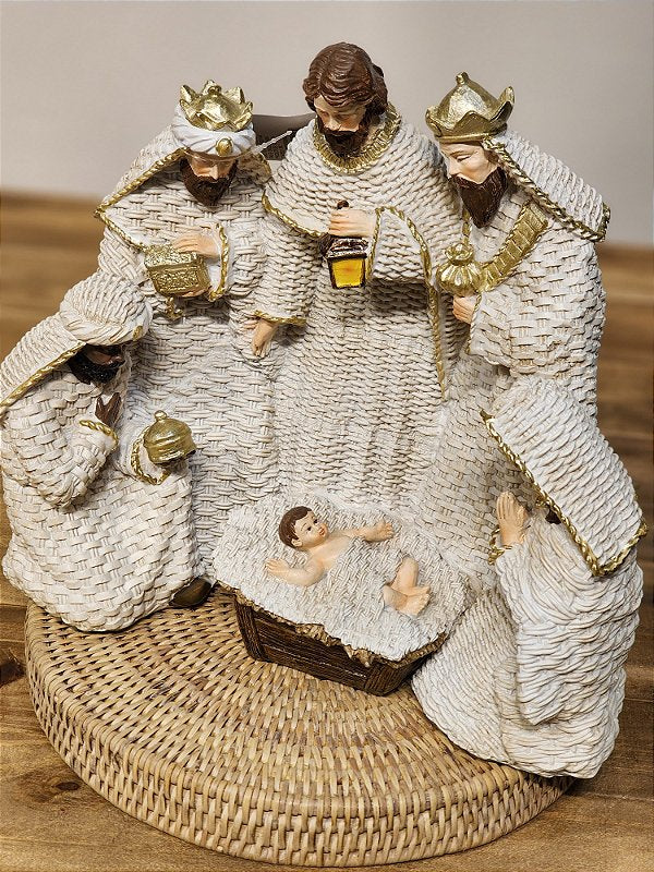 PRESÉPIO EM RESINA BRANCO